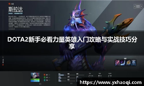 DOTA2新手必看力量英雄入门攻略与实战技巧分享
